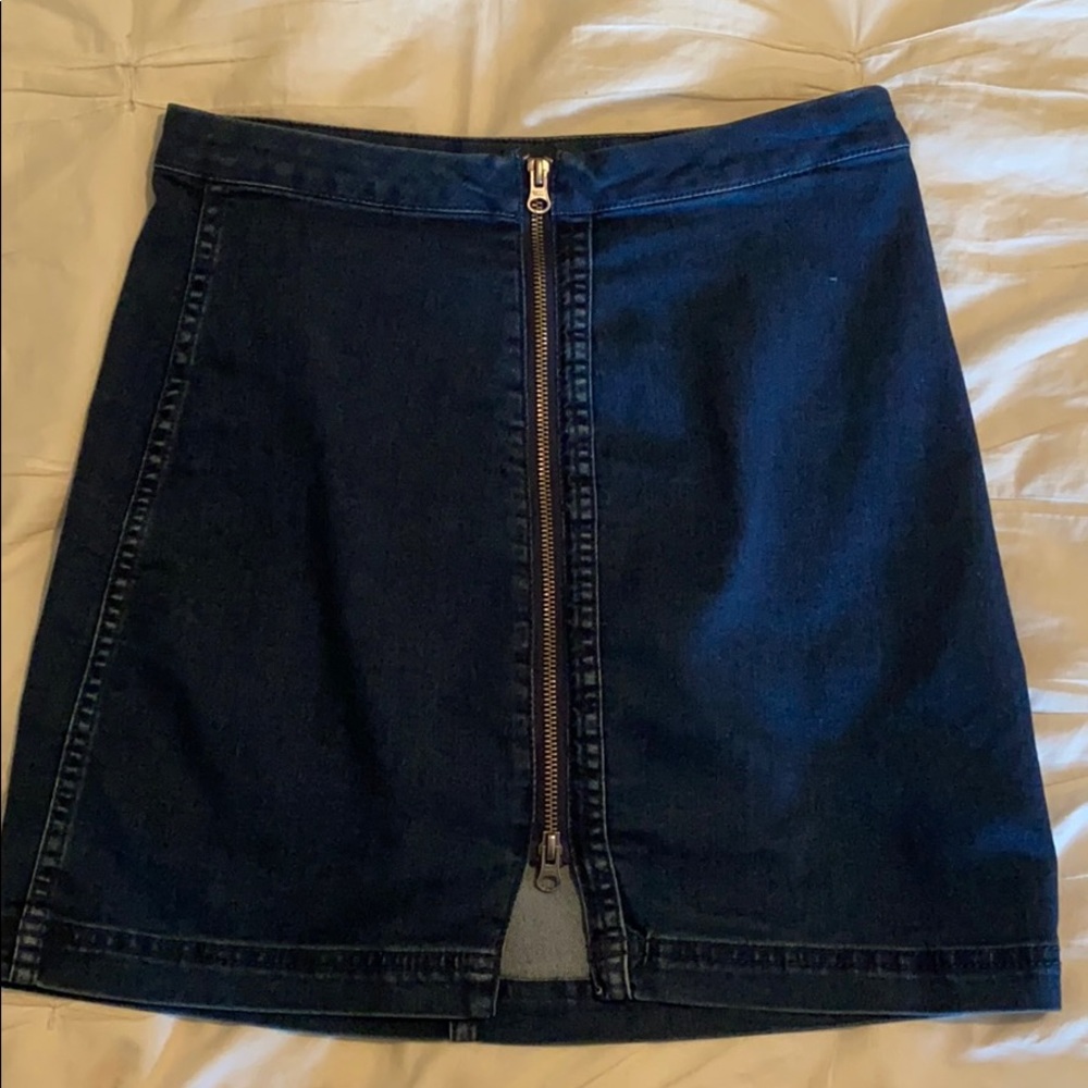 Dark Wash Denim Free People Skirt